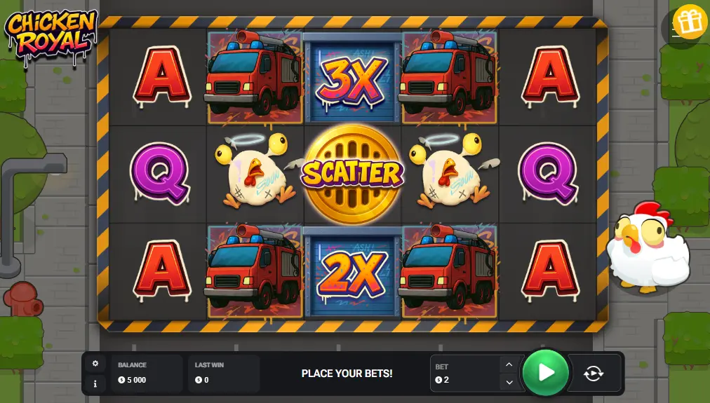 Chicken Royale in azione - round bonus con simboli scatter e wild moltiplicatori